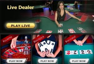 10bet's live dealer options are Blackjack, Roulette, and Baccarat