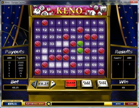 best casino games keno