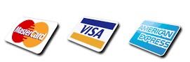 Most common credit cards providers are Visa, MasterCard and American Express